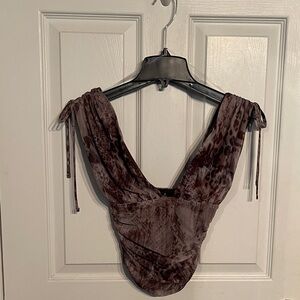 Windsor Brown Patterned Sleeveless Top